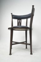 An Arts & Crafts Mahogany Tub Chair with Stylized Floral Cut Outs - Thumbnail 9