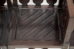 Rare Late 19th-century Japanese Export Square Dining Table with Four Matching Corner Chairs - Thumbnail 30