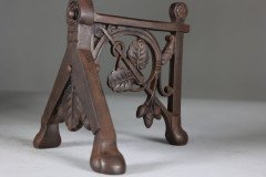 Pair of Arts & Crafts Cast Iron Fire Dogs In the style of Dr. C. Dresser - Thumbnail 12