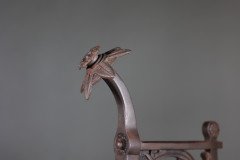 Pair of Arts & Crafts Cast Iron Fire Dogs In the style of Dr. C. Dresser - Thumbnail 13