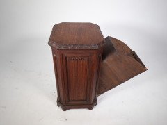 A. W. N. Pugin, Style of, Gothic Revival Oak Coal Purdonium with Linenfold - Thumbnail 9