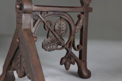 Pair of Arts & Crafts Cast Iron Fire Dogs In the style of Dr. C. Dresser - Thumbnail 14