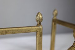 Thomas Jeckyll, attributed. A Pair of Anglo-Japanese Brass Fire Dogs with Love Birds - Thumbnail 18