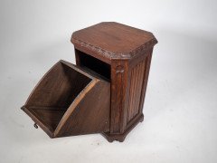 A. W. N. Pugin, Style of, Gothic Revival Oak Coal Purdonium with Linenfold - Thumbnail 13