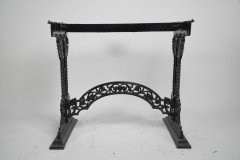 Aesthetic Movement Cast Iron Garden Table with Stylised Floral Details - Thumbnail 2