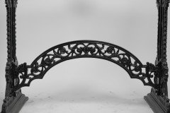 Aesthetic Movement Cast Iron Garden Table with Stylised Floral Details - Thumbnail 3