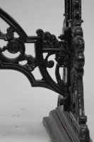 Aesthetic Movement Cast Iron Garden Table with Stylised Floral Details - Thumbnail 4