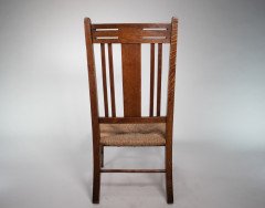 Liberty & Co., Arts & Crafts Nursing or Bedroom Chair with Inlaid Heart Details - Thumbnail 5