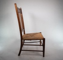 Liberty & Co., Arts & Crafts Nursing or Bedroom Chair with Inlaid Heart Details - Thumbnail 7