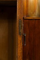 Baillie Scott, Style of. Arts & Crafts Oak Armoire Wardrobe with Daffodil Inlays - Thumbnail 14