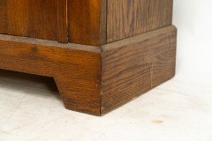 Baillie Scott, Style of. Arts & Crafts Oak Armoire Wardrobe with Daffodil Inlays - Thumbnail 18