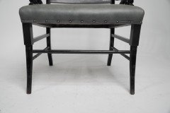 Jas Shoolbred Attributed, a Pair of Anglo-Japanese Ebonised Open Armchairs - Thumbnail 8