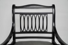 Jas Shoolbred Attributed, a Pair of Anglo-Japanese Ebonised Open Armchairs - Thumbnail 10