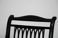 Jas Shoolbred Attributed, a Pair of Anglo-Japanese Ebonised Open Armchairs - Thumbnail 13