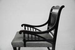 Jas Shoolbred Attributed, a Pair of Anglo-Japanese Ebonised Open Armchairs - Thumbnail 14