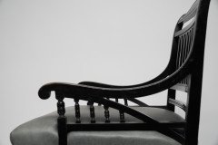 Jas Shoolbred Attributed, a Pair of Anglo-Japanese Ebonised Open Armchairs - Thumbnail 15