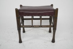 Liberty & Co., A Stained Beech & Leather Thebes Stool - Thumbnail 2