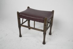 Liberty & Co., A Stained Beech & Leather Thebes Stool - Thumbnail 4