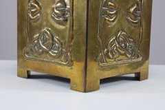 Margaret Gilmour Arts & Crafts Brass Planter with Stylised Rose & Floral Details - Thumbnail 8