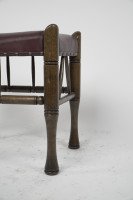 Liberty & Co., A Stained Beech & Leather Thebes Stool - Thumbnail 11
