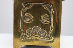 Margaret Gilmour Arts & Crafts Brass Planter with Stylised Rose & Floral Details - Thumbnail 10
