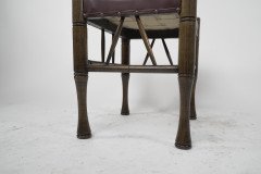 Liberty & Co., A Stained Beech & Leather Thebes Stool - Thumbnail 13