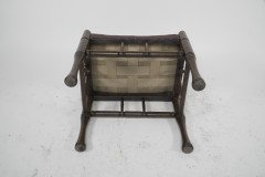 Liberty & Co., A Stained Beech & Leather Thebes Stool - Thumbnail 14