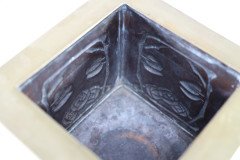 Margaret Gilmour Arts & Crafts Brass Planter with Stylised Rose & Floral Details - Thumbnail 13