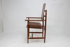 A Scandinavian Style Designer Solid Oak Armchair with a Laminated Back & Seat - Thumbnail 3