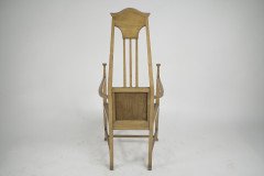 G. M. Ellwood for J. S. Henry. A Rare Satin Birch Arts & Crafts inlaid Armchair. - Thumbnail 5