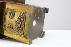 Margaret Gilmour Arts & Crafts Brass Planter with Stylised Rose & Floral Details - Thumbnail 16