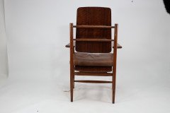 A Scandinavian Style Designer Solid Oak Armchair with a Laminated Back & Seat - Thumbnail 5