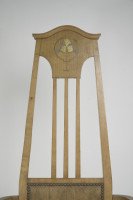G. M. Ellwood for J. S. Henry. A Rare Satin Birch Arts & Crafts inlaid Armchair. - Thumbnail 7