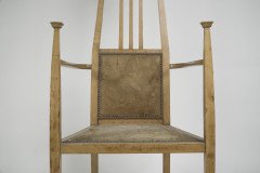 G. M. Ellwood for J. S. Henry. A Rare Satin Birch Arts & Crafts inlaid Armchair. - Thumbnail 8