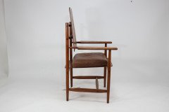 A Scandinavian Style Designer Solid Oak Armchair with a Laminated Back & Seat - Thumbnail 7