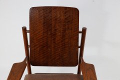 A Scandinavian Style Designer Solid Oak Armchair with a Laminated Back & Seat - Thumbnail 9