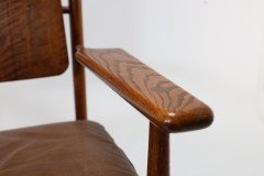 A Scandinavian Style Designer Solid Oak Armchair with a Laminated Back & Seat - Thumbnail 14