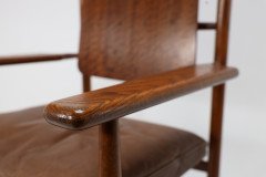 A Scandinavian Style Designer Solid Oak Armchair with a Laminated Back & Seat - Thumbnail 15