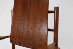 A Scandinavian Style Designer Solid Oak Armchair with a Laminated Back & Seat - Thumbnail 16