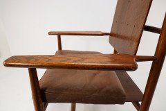 A Scandinavian Style Designer Solid Oak Armchair with a Laminated Back & Seat - Thumbnail 17