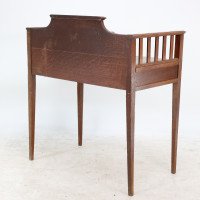 Wylie & Lochhead Attributed, a Good Arts & Crafts Oak Desk with a New Leather Writing Area - Thumbnail 7