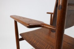 A Scandinavian Style Designer Solid Oak Armchair with a Laminated Back & Seat - Thumbnail 19