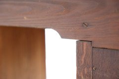 Waring & Gillow. An Arts & Crafts Bow Fronted Kneehole Twin Pedestal Desk - Thumbnail 13