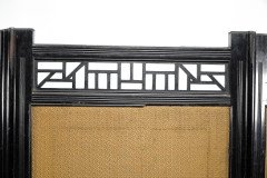 E. W. Godwin Attributed, an Anglo-Japanese Three-fold Screen with Birds Amidst Foliage - Thumbnail 20
