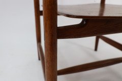 A Scandinavian Style Designer Solid Oak Armchair with a Laminated Back & Seat - Thumbnail 22