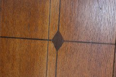 Waring & Gillow. An Arts & Crafts Bow Fronted Kneehole Twin Pedestal Desk - Thumbnail 15