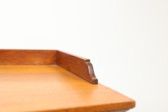 Waring & Gillow. An Arts & Crafts Bow Fronted Kneehole Twin Pedestal Desk - Thumbnail 18