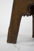 Liberty & Co., Arts & Crafts Moorish Oak Stool with Embossed Leather Seat - Thumbnail 11
