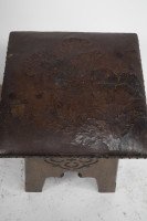 Liberty & Co., an Arts & Crafts Moorish Oak Stool with Embossed Leather Seat - Thumbnail 12