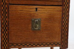 Waring & Gillow. An Arts & Crafts Bow Fronted Kneehole Twin Pedestal Desk - Thumbnail 22